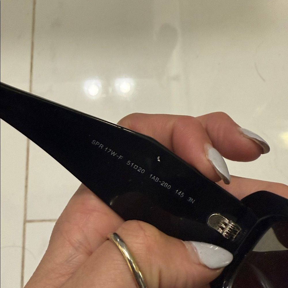 Black Rectangular Mirrored Lense PRADA Sunglasses… - image 4